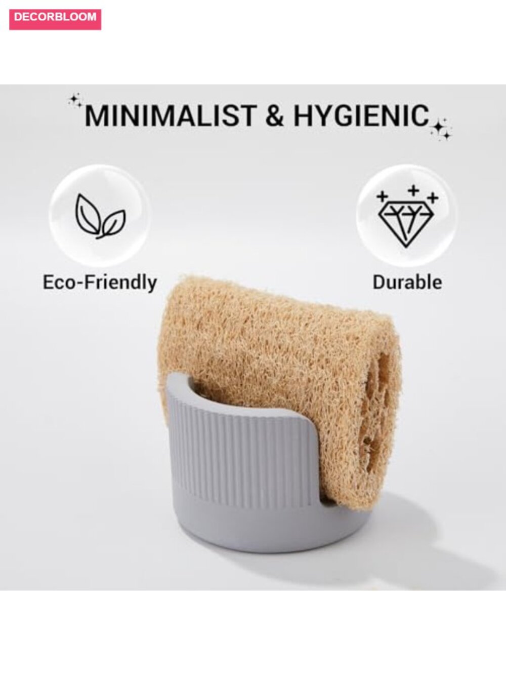 Quick Drying Diatomite Stone Sponge Holder, Compact Sink Caddy - Picture 4 of 6